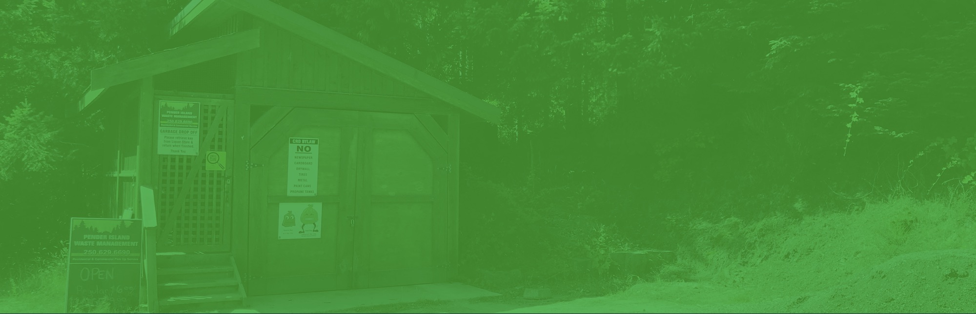 pender island disposal services collection station green filter